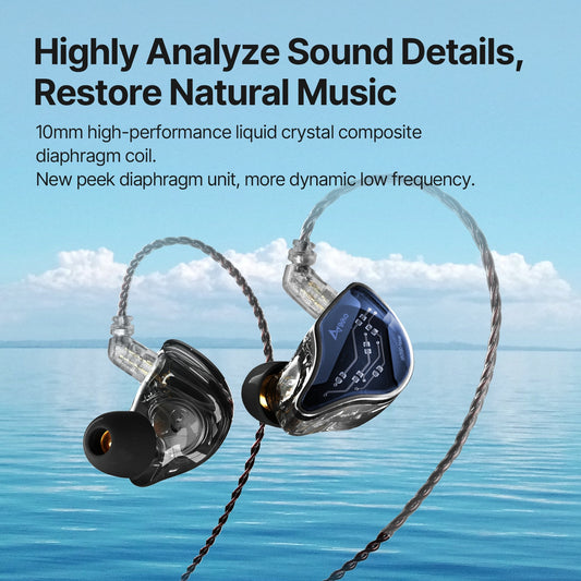 IKKO OH300 Hifi Wired Headphones Photochromic Glass Dynamic Earphones