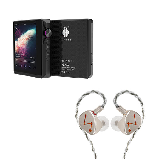 HIDIZS AP80 PRO-X Music Player + LETSHUOER DZ4 hybrid drivers in-ear headphones