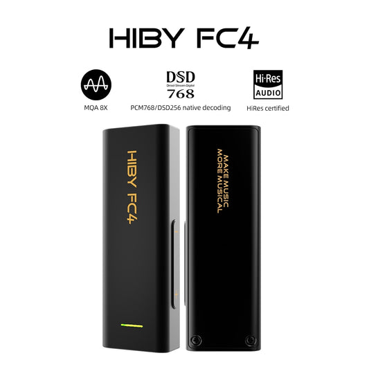 HIBY FC4 MQA HI-RES dongle USB DAC Decoding Audio Headphone Amplifier