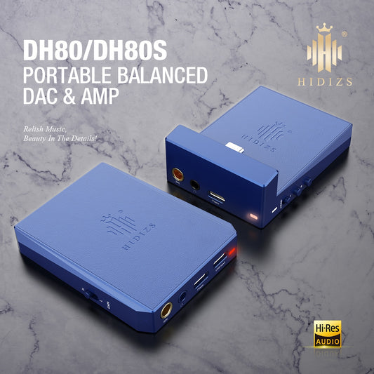Hidizs DH80 DH80S ESS9281C PRO Chip Portable Balanced DAC AMP Headphone Amplifier Support MQA DSD128 3.5+4.4mm Output