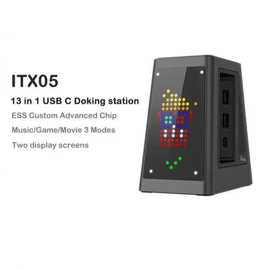 iKKO ITX05 Doking Station ESS Chip USB C HUB Dock 13 in 1 for Laptop PC