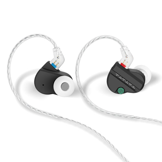 Soratune YI01 In Ear Monitor Earphones Dual Dynamic Coil Wired Earbuds with CNC Alloy Cavity, Detachable Cable for Audiophile Gamer