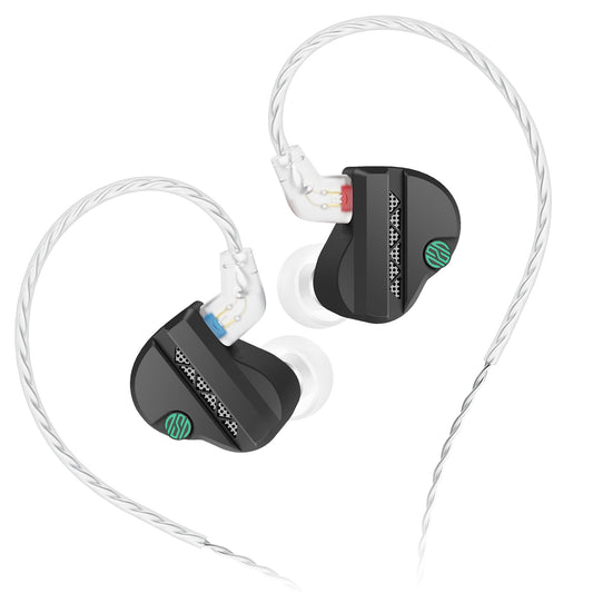 Soratune YI01 In Ear Monitor Earphones Dual Dynamic Coil Wired Earbuds with CNC Alloy Cavity, Detachable Cable for Audiophile Gamer