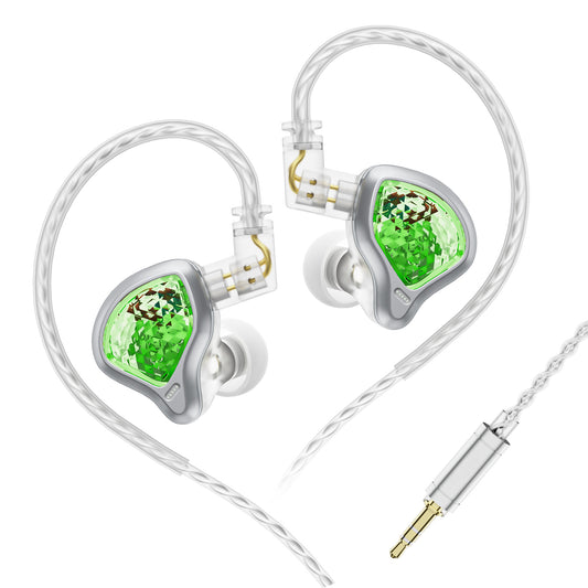 BI01 in Ear Monitors Earbuds Dual Magnet Single Dynamic Driver Monitor Earphone, Gaming HiFi IEM Earphones with 2 Pin Detachable Cable for Singer Musicians Drummers DJ