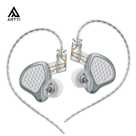 ARTTI R6 in Ear HiFi Wired Earphones with Mic 1BA 1DD Gaming IEM Headphones with 2 Pin Detachable Cable for Musicians DJ Singer Audiophile