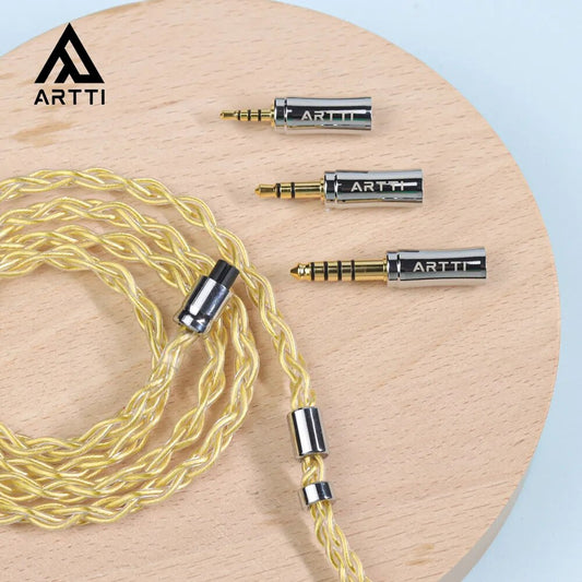 ARTTI PURE A3 3in1 HIFI Earphone Upgrade Audio IEMs MMCX Cable QDC/MMCX/0.78 2pin Connector 2.5+3.5+4.4mm Detachable Angle Plug