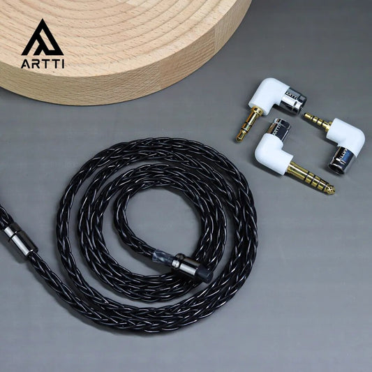 ARTTI WAVE A8 3in1 HIFI Earphone Upgrade Audio IEMs MMCX Cable 2.5+3.5+4.4mm Detachable Angle Plug QDC/MMCX/0.78 2pin Connector