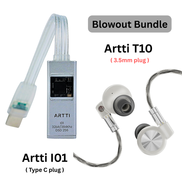 Artti I01 + T10 Premium Audio Bundle: Planar IEMs + Hi-Res Type-C DAC/AMP