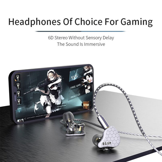 BGVP Scale 2DD In Ear Monitor Earphone 6D Sound Effects Gaming Headset