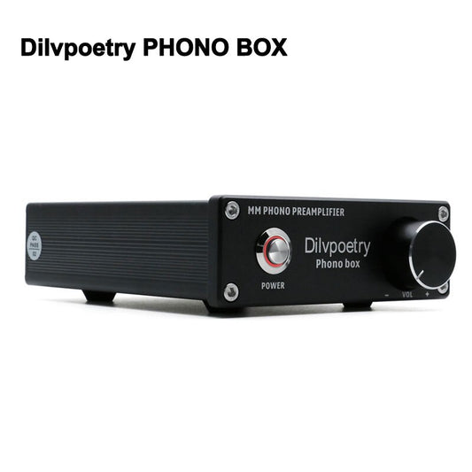 Dilvpoetry PHONO BOX for Record Player Audio Hi-Fi Phono Amplifier Mini Phono Turntable Preamplifier for Vinyl Record Player