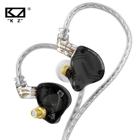 KZ ZS10 PRO X HIFI 低音メタル ハイブリッド カナル型イヤホン 有線ヘッドフォン