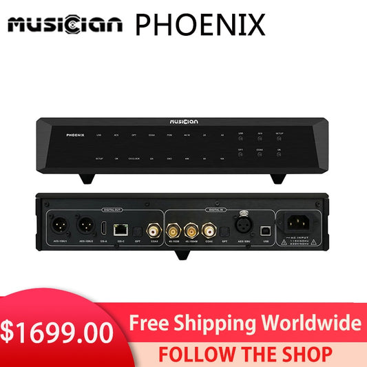 MUSICIAN PHOENIX High Performance DSD Digital interface FPGA DSP ARM STM32F446 OCXO Multiple Input EMP240 DAC chip I2S interface