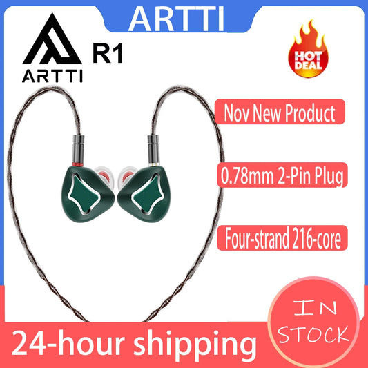 Nov New ARTTI R1 HiFi IEMs in Ear Wired Monitors High-purity Copper Earphones 0.78mm 2pin & 3.5MM/4.4MM Triple Dynamic Driver