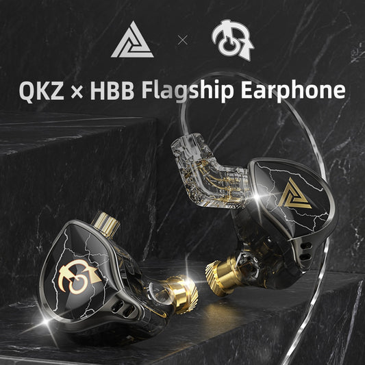 QKZ X HBB インイヤーモニター 有線ヘッドフォン マイク付きダイナミックヘッドフォン