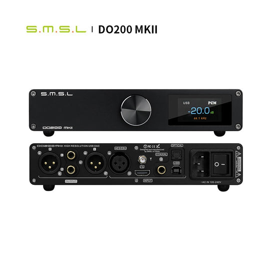SMSL DO200 MKII Audio DAC ES9068AS*2 XMOS XU316 Bluetooth 5.1 MQA Full Decoding OPA1612*5 op amp DSD512 768KHZ 32Bit CD decoder