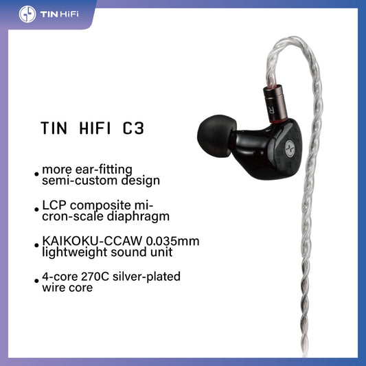 TINHIFI C3 Hifi イヤホン オーディオファン インイヤー モニター 有線ヘッドフォン