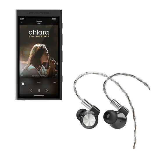 HiBy Digital M300 Music Player (Black) + Artti T10 Pro HiFi IEM Earphones(Black)