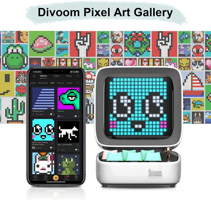 Divoom Ditoo Pro Retro Pixel Art Game Portable Bluetooth Speaker-X014