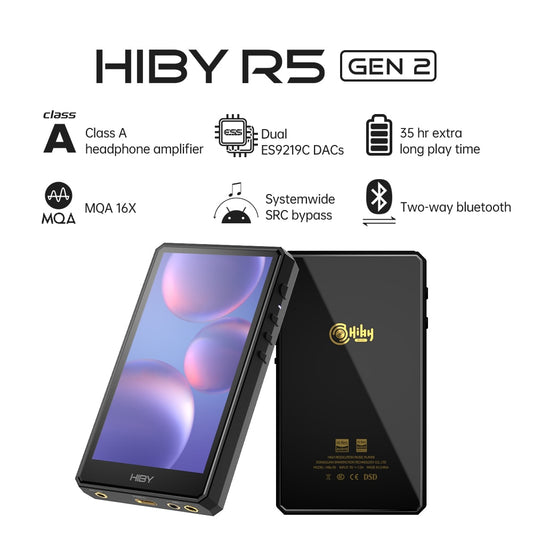 Reproductor de música portátil Hiby R5 Gen 2 Reproductores de música MP3 de alta resolución y MQA