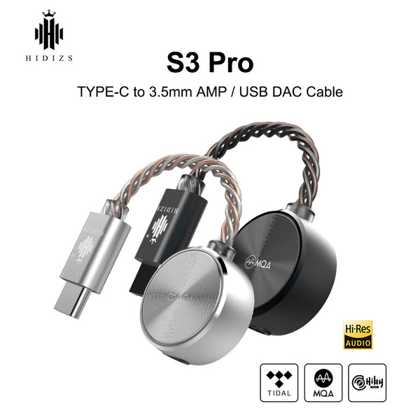HIDIZS S3 PRO portátil DAC AMP adaptador Dongle MQA amplificador de auriculares